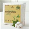 MATTSHIELD ORIGINAL Coprimaterasso biologico impermeabile deluxe - Coprimaterasso traspirante in cotone biologico certificato - Comfort da 280 g/m² - gonna in jersey di cotone - comfort aderente (king size)