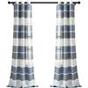 Lush Decor Coppia di tende a pannello velate con occhielli a righe blu navy (213,4 x 96,5 cm), 213,4 x 38 cm