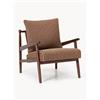 Westwing Collection Poltrona lounge in bouclé Mikkel - Marrone