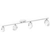 Philips myLiving 4 x Rivano Faretto LED in metallo, 4,3 W, 430 lumen, equivalente a una lampada a incandescenza da 37 W, luce bianca calda