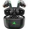 TOZO Gaming Pods True Wireless Stereo (TWS) Cuffie da gioco intrauricolari con USB-C, Bluetooth 4.0, nero