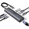 Ugreen REVODOK, dock multifunzione 6-in-1, risoluzione 4K a 60Hz, porta HDMI, porta Ethernet, colore grigio