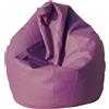 13 CASA Pouf elegante, colore lilla, dimensioni 80 x 120 x 80 cm