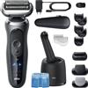 Braun Series 7 72-G7865CC, Rasoio a lama piatta, Nero, Acciaio inossidabile, Manopole, Intensivo, Normale, LED