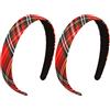 AOVNA Confezione da 2 cerchietti per capelli in tartan, accessori per donne e ragazze