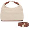 Fecialy Borsa di paglia per le donne Piccole borsette di rafia Borse da spiaggia estive Crossbody Borse di paglia per le vacanze Borsa intrecciata 2025