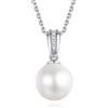VIKI LYNN Collana di perle d'acqua dolce coltivate da 7-8 mm con ciondolo a perla singola Gioielli per donna, 7-8mm, Zirconia cubica, Zirconie sintetico