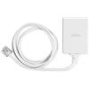 Ekon filtro ADSL, presa ADSL, 2 prese RJ11, cavo RJ11, 1m, per connessione internet, telefono, router, modem