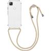 kwmobile Custodia Compatibile con Google Pixel 4a Cover - Back Case in Silicone TPU - Protezione Smartphone con Cordino - oro