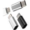 HOYULLI Daptator USB C Maschio a Micro USB Female(3 Pack) per iPad Android Cavo Convertitore Tipo C Caricatore per iPhone 16 15 Pro MAX per Apple Compatibile con Samsung Adattatori Tablet Thunderbolt