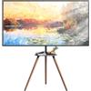 PUTORSEN Supporto TV a treppiede per TV universali da 45-65 pollici | Altezza regolabile con ripiano, rotazione di 45°, VESA max. 600 x 400 mm, capacità di carico 40 kg