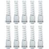 QUARKZMAN 10pz Passacavo Impermeabile, PG9 Spirale in Nylon Corda Pigtail Set Pressacavo Elettrico per 4-8mm Fissaggio Cavi con Filettatura Metallico, Bianco