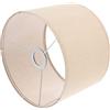 IMIKEYA Paralume in Lino E27 Foro 4,2cm, Beige, 1 Pezzo | Design Smontabile, Ferro e Pvc, Facile da Installare, per Ufficio e Studio, Adatto a Tavolo o Piantana