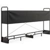 Outsunny Portalegna da Interno ed Esterno in Acciaio Zincato con Copertura e Borsa in Oxford 600D, Portata 500 kg, Nero | Aosom Italy