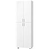 HOMCOM Armadio Guardaroba con 4 Ante, 180 cm, Bianco | Aosom Italy