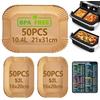 Anhow Carta Forno per Friggitrice ad Aria Doppio Cestello, 150 Pezzi 31x21 cm e 20x16 cm, per Cecotec Cecofry DuoSize 9000 / Ninja AF500EU e Altri Doppio Zona Airfryer, Food-Grade BPA Free, FDA e LFGB