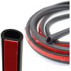 All-Pie Striscia di tenuta per portiera auto, lunga 5 m, grande tipo D, autoadesiva, in gomma, per auto, finestre, porte, porte, insonorizzazione, copertura motore