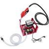 WOLEGM Pompa diesel da 230 V, 200 W, pompa di aspirazione portatile con spegnimento automatico, pistola di erogazione e tubi, pompa autoadescante con motore in rame, pompa dell'olio con contatore