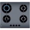 Electrolux 600 Series EGG64272M Piano Cottura a Gas su Vetro 60 cm, Controllo Fiamma StepPower, 4 Fuochi, Griglie in Ghisa, Accensione Integrata, Sistema di Sicurezza