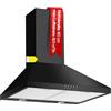 Amica KH 17286 S - Cappa per camino, larghezza 60 cm, modalità di scarico, ricircolo, pulsanti, 3 livelli di potenza/49 dB/ [classe di efficienza energetica A]