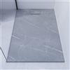 SENSEA Piatto doccia NEO V2 SENSEA in composito minerale di resina gelificata grigio L 70 x L 120 x H 2.7 cm opaco effetto marmo