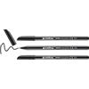 Edding fibra pittore Edding 1200 Colourpen, 1 mm, Nero, Blister, 3 pezzi