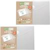 eco-eco - Cartelle trasparenti con bottone a pressione, formato A6, 95% riciclato, confezione da 10, eco155 x 2