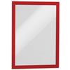 Durable 488203 Duraframe A4 Large Packaging, Cornice Espositiva Adesiva, per Superfici Lisce e Solide, Formato A4, Confezione da 10 Pezzi, Rosso