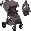 Lionelo BETT Passeggino Compatto fino a 22kg Pieghevole Leggero Reclinabile | Passeggino per Bambini a 4 anni, Ruote Ammortizzate, Ventilato, Coprigambe, Zanzariera, ThermBag, Parapioggia, Capottina XXL