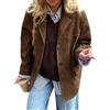 MANGMAO Giacca in pelle scamosciata Y2k Capispalla Giacca in ecopelle marrone Donna Moda autunno 2024 Blazer oversize alla moda vecchi soldi