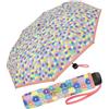 United Colors of Benetton Benetton - Ombrello tascabile Super Mini Dots, Pois fioriti pesca, 95 cm