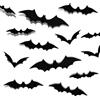 Werownsgso 60 pezzi Halloween 3D Calvo Deco,Horror Black Pipistrello, Bat Wall Adesivi da parete in 4 diverse dimensioni, realistica decorazione da parete di pipistrelli di Halloween