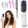 KUWUNG Spazzola Lisciante per Capelli, Spazzola Lisciante Senza Fili, Spazzola Capelli Ricaricabile Elettrica Portatile per Capelli Corti con 3 Livelli di Calore e Display LED