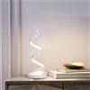 Chao Zan Lampada da Scrivania a LED, Lampada da Comodino a Spirale LED, Moderna LED Lampada da Tavolo curvo per Soggiorno, Camera da Letto, Ufficio (Bianco)