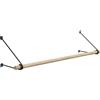 SOTECH Appendiabiti da parete 260 x 250 mm verniciato a polvere nero opaco | con asta in rovere Ø 30 mm da 800 mm