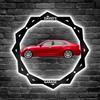 Collienght Luce da parete personalizzata per foto auto Nome garage personalizzato Acrilico Neon Sign La tua auto preferita Silhouette Luci a LED Uomo Caverna Meccanico Amante Auto Regalo Auto da corsa Auto da