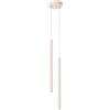 FOSKE Volio 2 | Lampadario a Sospensione 2 Luci, Acciaio, Beige, G9 | 2 paralumi tubolari in acciaio, attacco G9 max 8 W LED, altezza regolabile | per soggiorno, cucina e camera da letto