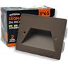 GASIASHOP SRL UNIVERSO ES49-C3C PUNTO LUCE SEGNAPASSO RETTANGOLARE LED AD INCASSO CAMBIA COLORE CCT 3IN1 3W 24° DA ESTERNO IP65