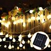 Molbory - Catena di luci a LED a energia solare, per esterni, 8 m, 8 modalità di illuminazione IP65, impermeabile, luce bianca calda, con sensore di luce, per giardino, feste, balconi, matrimoni