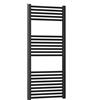 ERCOS Scaldasalviette Termoarredo Bagno Dimensioni 500x1200 MM Radiatore Colore Nero Opaco , Attacchi da 1/2 Fornito Con Kit Montaggio e Kit Valvola e Detentore Termostabilizzante 1/2