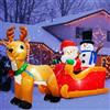 Danxilu Decorazioni natalizie gonfiabili per esterni da 1,6 m, Babbo Natale con luci a LED integrate, decorazione impermeabile per esterni
