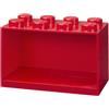 Room Copenhagen Mensola mattoncini Lego 8 manopole, Rosso, 31.8 x 21.1 x 15.9 cm