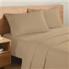 Dorian Home, Completo Lenzuola in 100% Puro Cotone Made In Italy, Angolo 33cm (Lino, Una Piazza e Mezza)