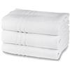 HH HERMET HOTELLERIE Set Asciugamani Bagno In Spugna 100% Cotone, 3 Teli Bagno, Confezione da 3 Pezzi, cm.90x140, 380 gr/mq, Ideali per B&B e Hotel, Resistente ai Lavaggi Frequenti, Bianco, Linea Essential