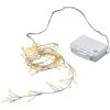 Spetebo Cluster Catena luminosa 1 m - 100 LED bianco caldo - Interno/esterno - Filo luminoso con 8 funzioni + timer