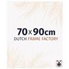 Dutch Frame Factory - Cornice 70x90 cm Bianco Lucente - Plastica | Vetro acrilico antiriflesso, Montaggio a parete, Adatta per foto, poster o puzzle, Made in Holland