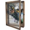 GraduationMall 28x35cm Cornice Shadow Box di Legno Cornice Portafoto con Vetrina,per Cimeli, Bouquet, Medaglie e Foto, Scatola per Ricordi