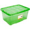 Acan Scatole di stoccaggio resistenti - Senza ruote, 60 L Verde, Rettangolare, 6E+1 litri, Plastica