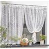 Yaland Tenda a pannello con motivo floreale rampicante, 1 pezzo, 120 x 80 cm (altezza x larghezza)