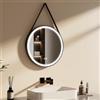 EMKE Specchio Bagno Rotondo con Luce 50 cm, Interruttore Tattile | Specchio Bagno LED con Bianca Fredda 6500K / Calda 3000K / Neutra 4000K